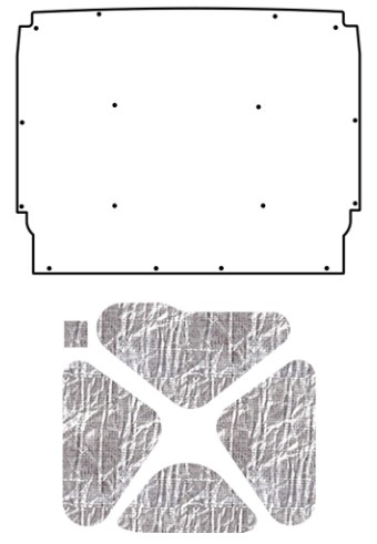 1962-65 Nova QuietRide Solutions AcoustiHood Under Hood Cover Kit with Heatshield Panels